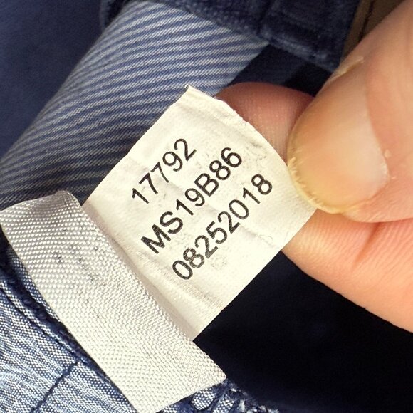 Peter Millar 5-Pocket Pants Men 34 x 33 Blue Canvas Stretch Tapered - Picture 7 of 16